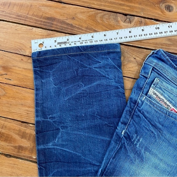 Diesel gold sequins Lowky jeans marble blue low rise  in size 27 straight leg - Picture 12 of 16